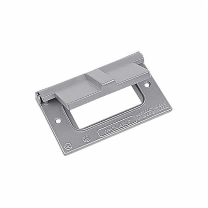 Red Dot DCCGV-WH Weatherproof Receptacle Cover, 4-9/16 in L x 2-13/16 in W, Die-Cast Aluminum